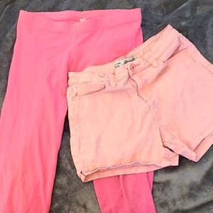 Pink Shorts and leggins